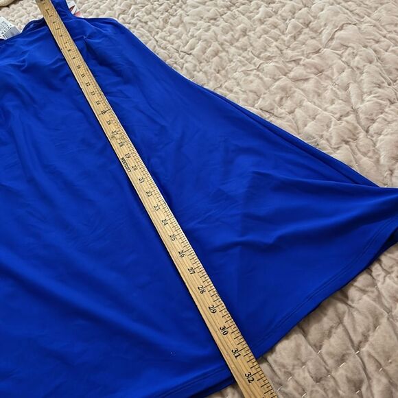 Lands' End Royal Blue dresskini built-in bra size 2 - Picture 6 of 8